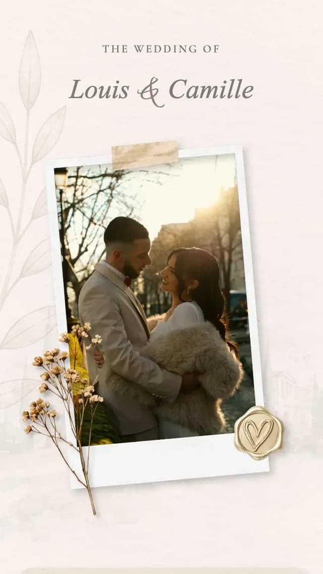La même invitation de mariage présentée dans plusieurs designs