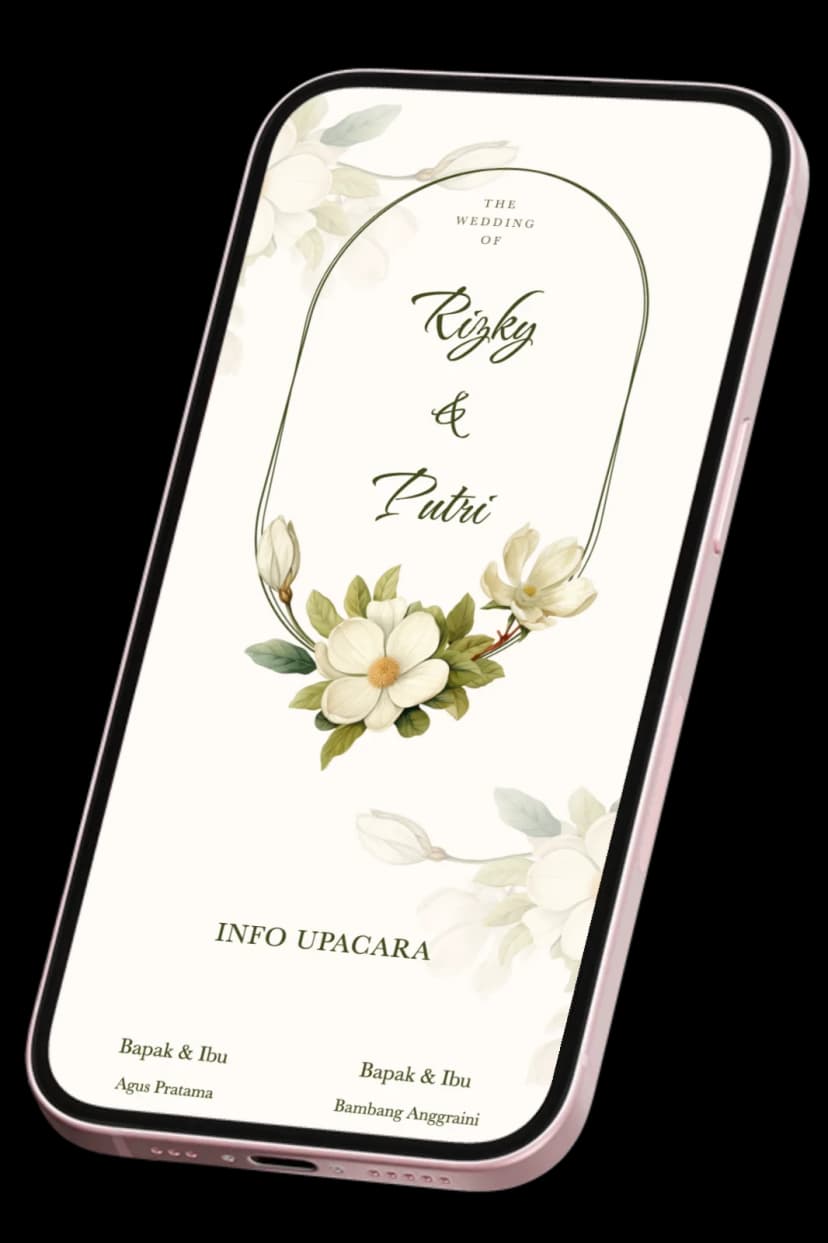 RSVP situs pernikahan di ponsel