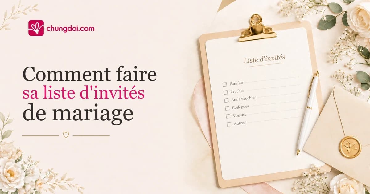 Comment faire sa liste d'invités de mariage