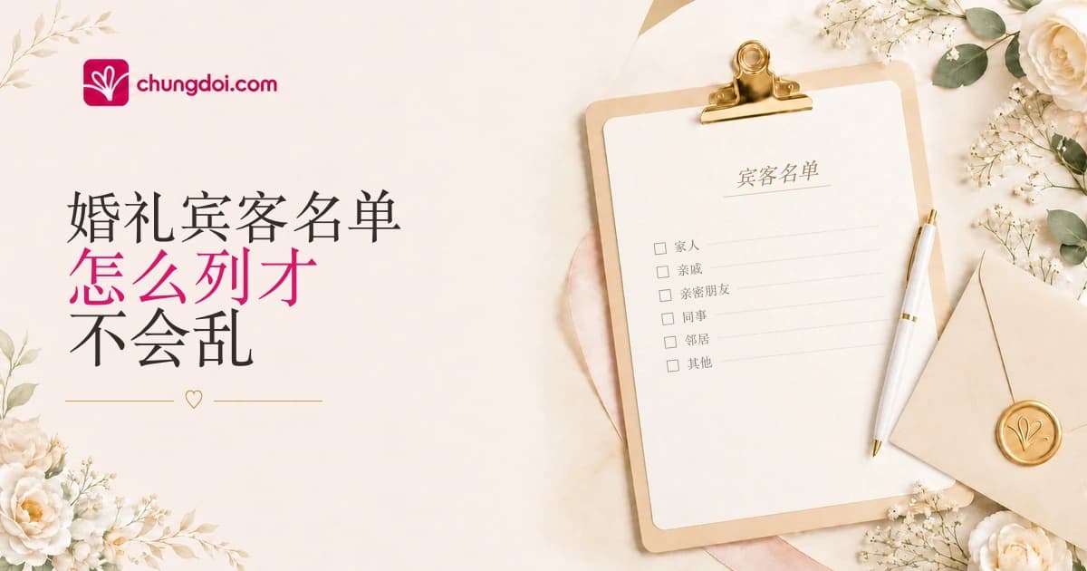 婚礼宾客名单怎么列才不会乱