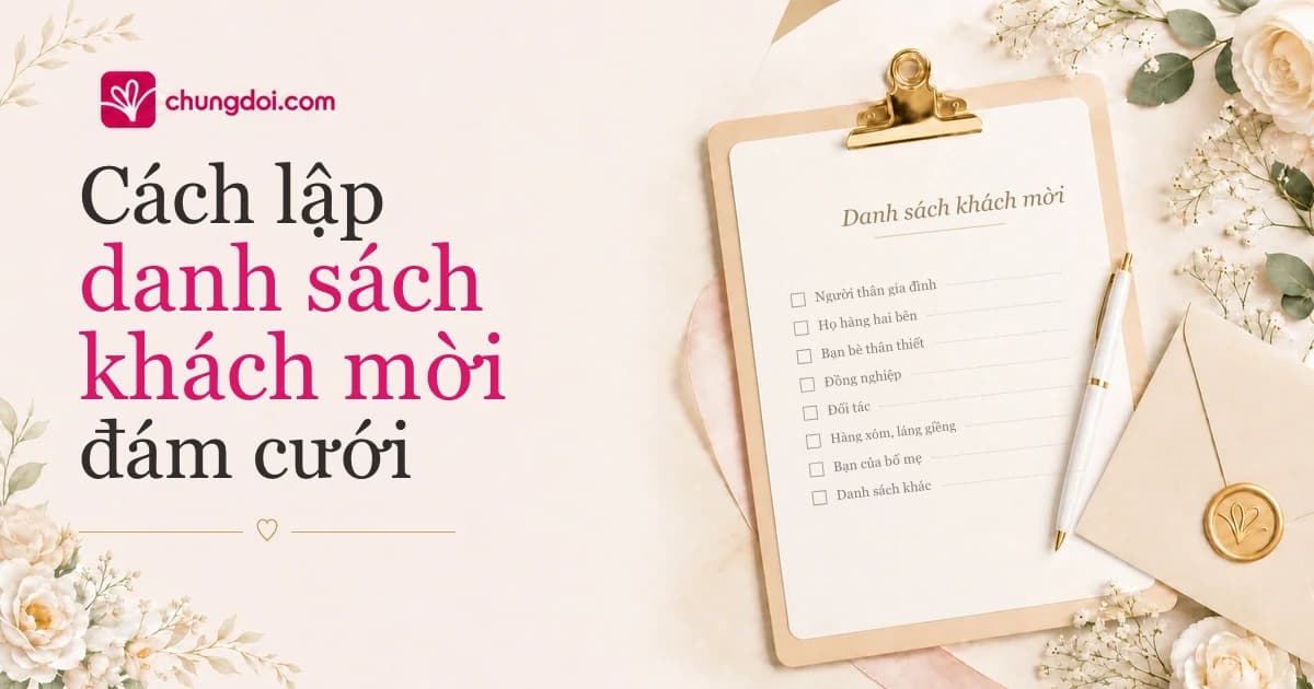 Cách lập danh sách khách mời đám cưới