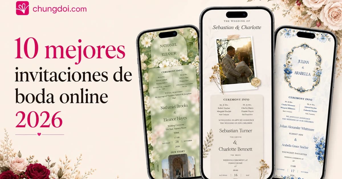 10 mejores invitaciones de boda online 2026