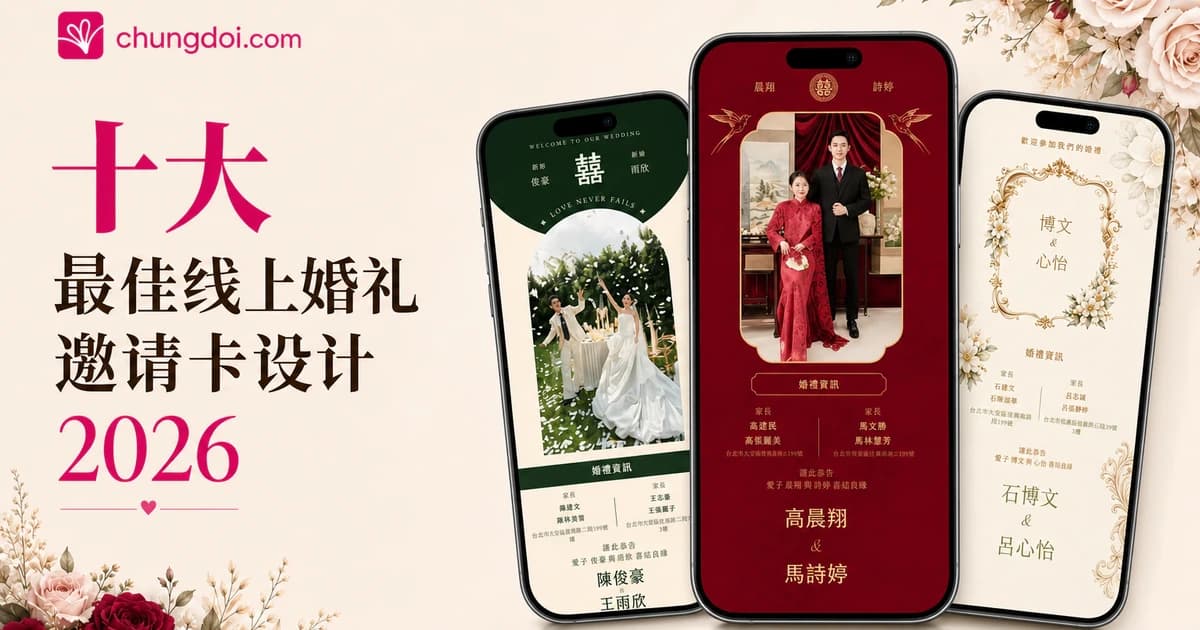 十大最佳线上婚礼邀请卡设计 2026