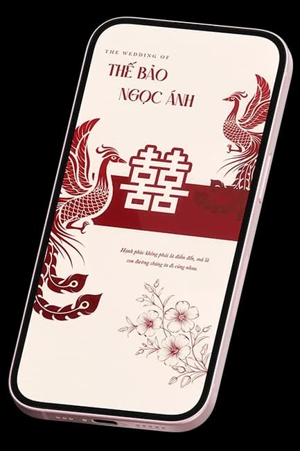 Thiệp cưới online Chung Đôi xem trên điện thoại