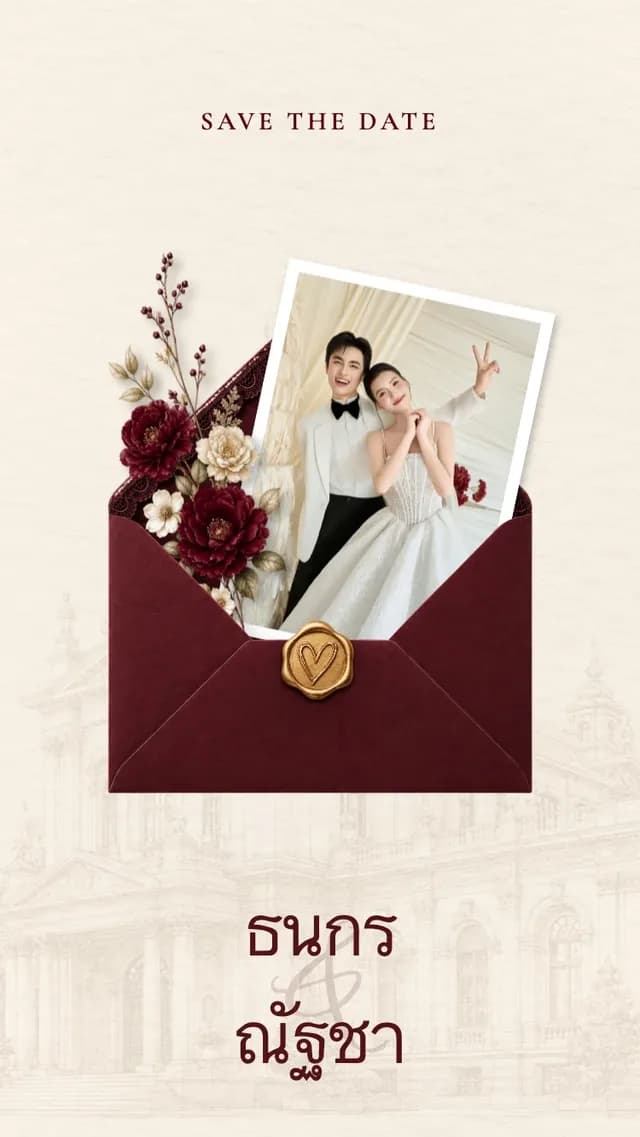 การ์ดแต่งงานใบเดียวกันแสดงในหลายดีไซน์