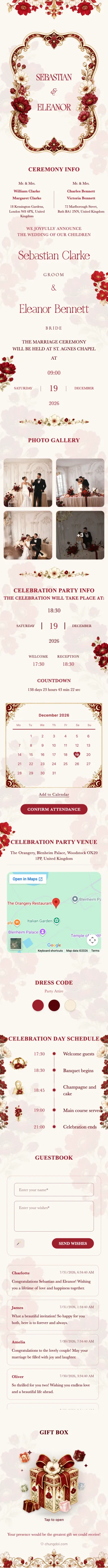 Crystal Floral - Red